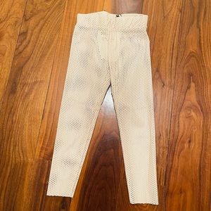Caroline Bosmans Faux Leather Perforated Pants
